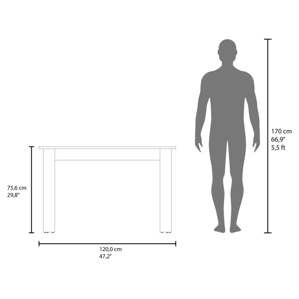 Mesa para Comedor Estrella 120, Avellana, con Espacio para Cuatro Personas, No Incluye Sillas - vista 7