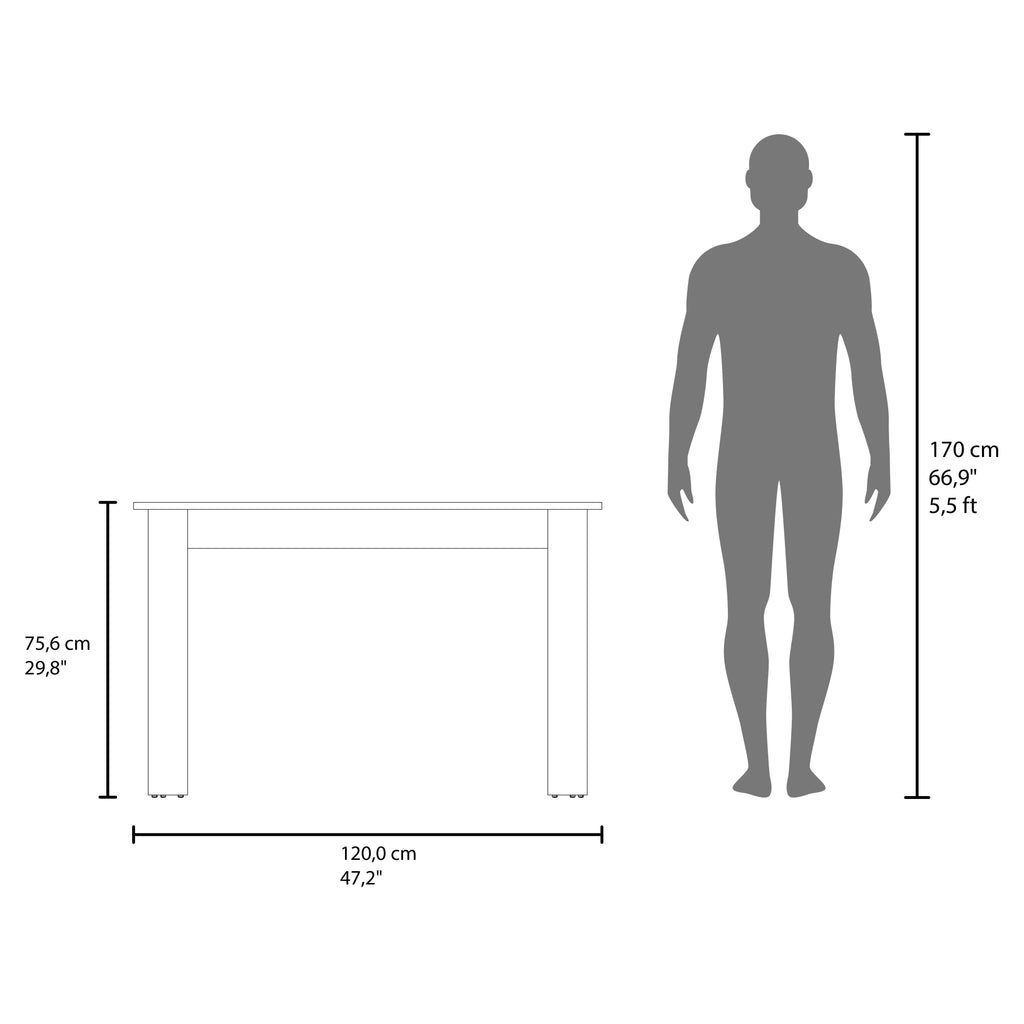 Mesa para Comedor Estrella 120, Positano, con Espacio para Cuatro Personas, No Incluye Sillas - vista 7