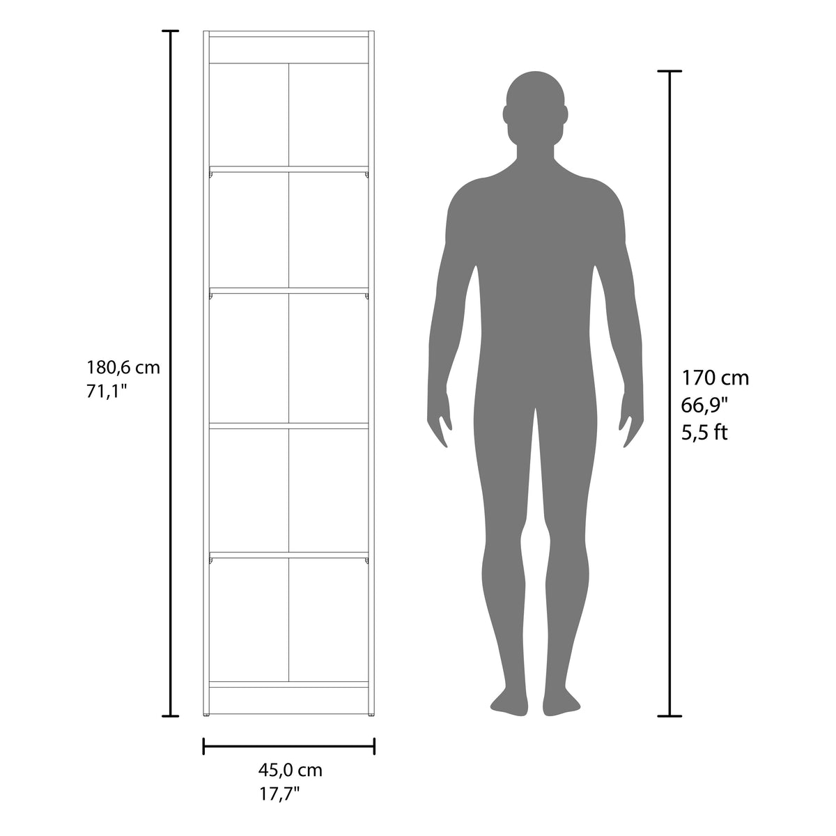 Estante Vitrina E6 Home E Una Puerta, Wengue - vista 8