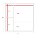 Gabinete De Baño Sines, Blanco High Gloss y Blanco Mqz - vista 7