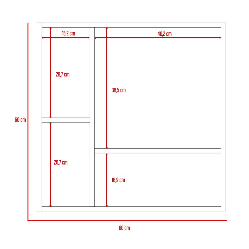 Gabinete De Baño Sines, Blanco High Gloss y Blanco Mqz - vista 7