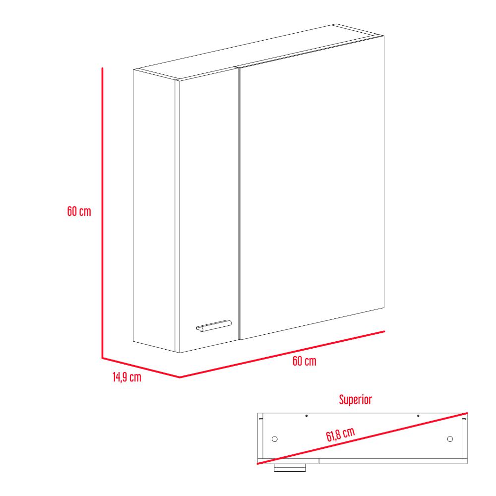 Gabinete De Baño Sines, Blanco High Gloss y Blanco Mqz - vista 8