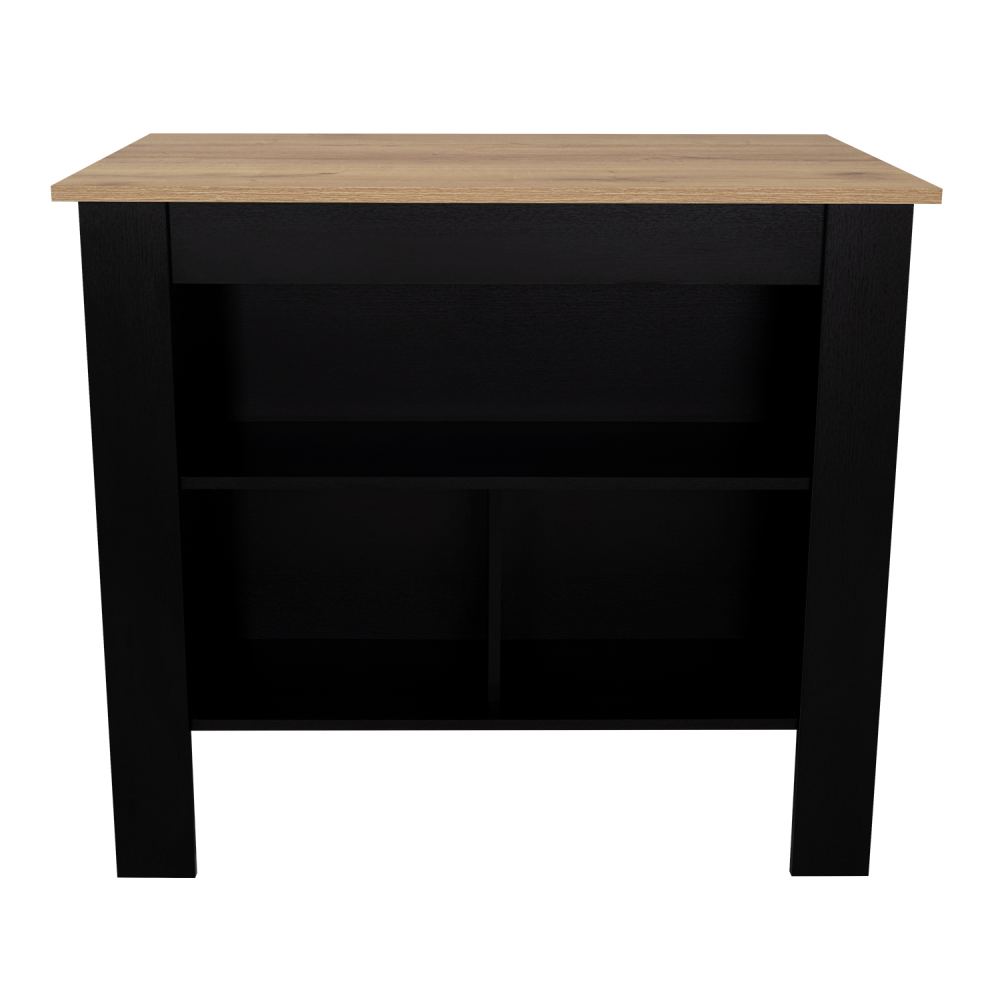 Mesa De Cocina Cala, Wengue y Duna, con entrepaños para colocar objetos de cocina - vista 6