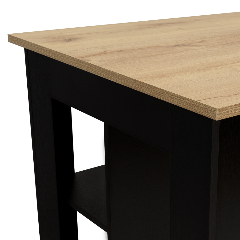 Mesa De Cocina Cala, Wengue y Duna, con entrepaños para colocar objetos de cocina - vista 5