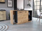 Isla de Cocina Sicilia, Duna y Wengue, con Dos Puertas Batientes - vista 1