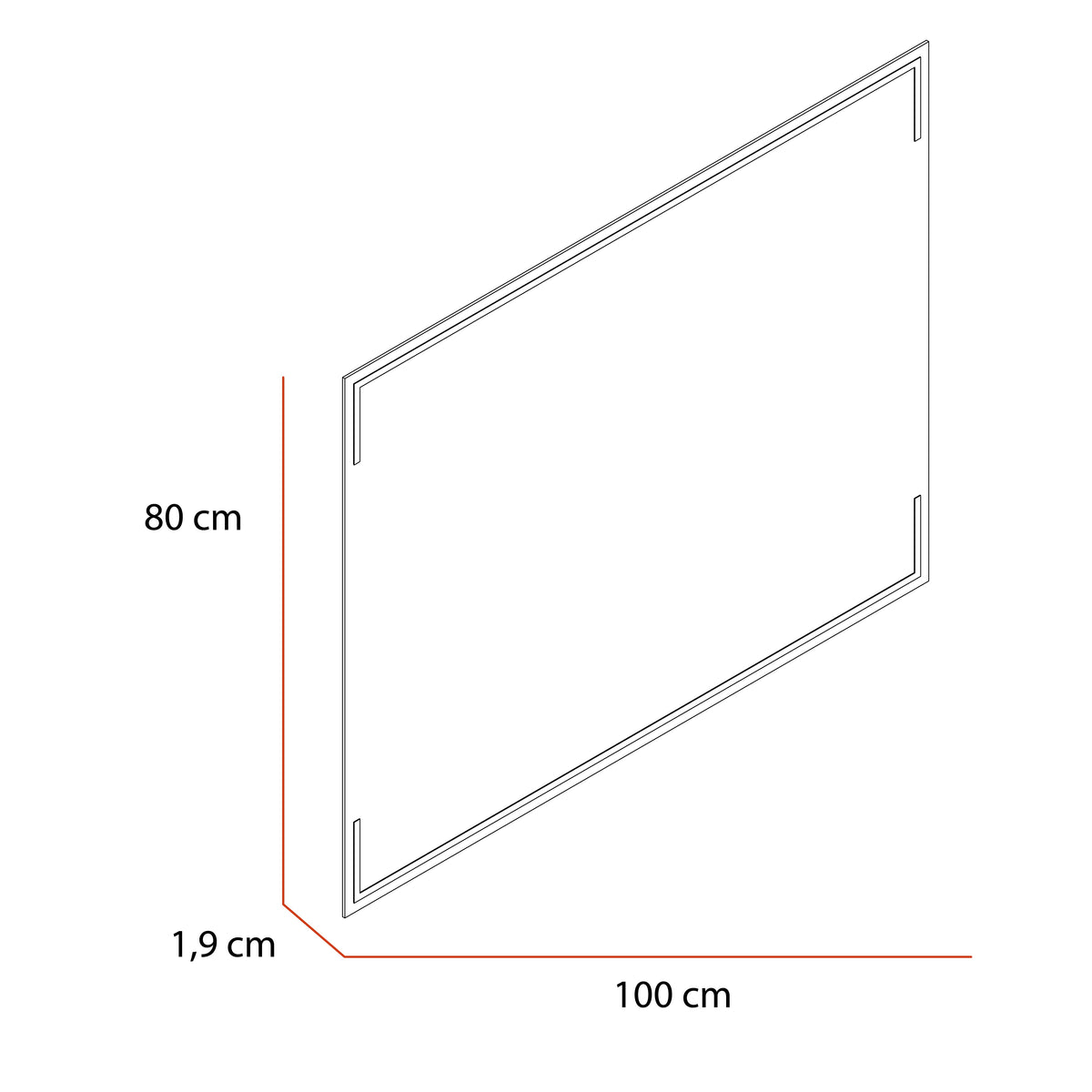 Espejo Terranova, con Forma Rectangular - vista 5