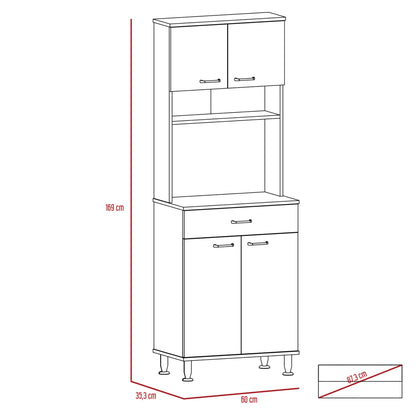 Mueble De Cocina Kitchen 60 - Blanco / Wengue