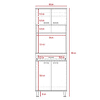 Mueble De Cocina Kitchen 60 - Blanco / Wengue