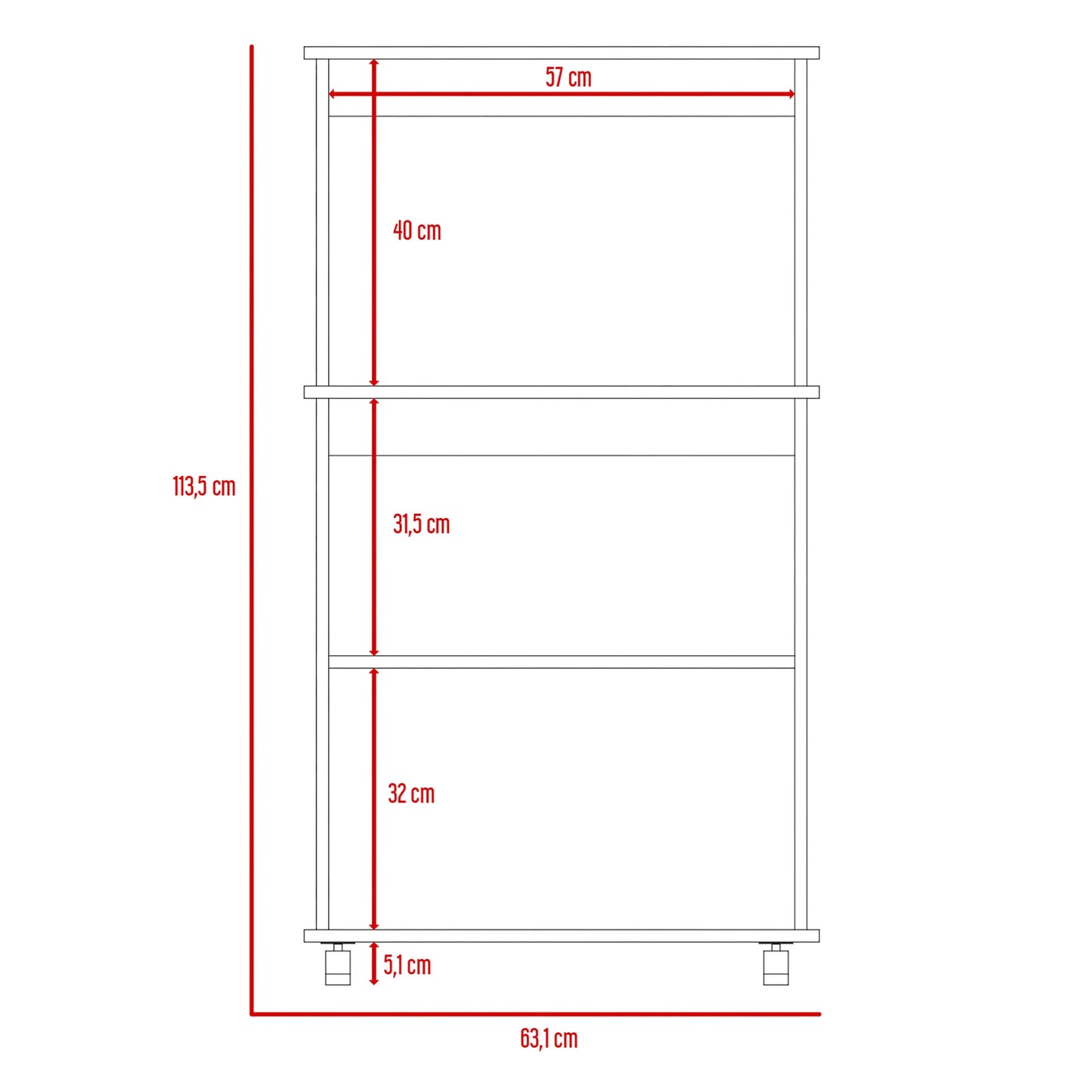 Mueble De Cocina Kitchen 36 - Blanco / Wengue