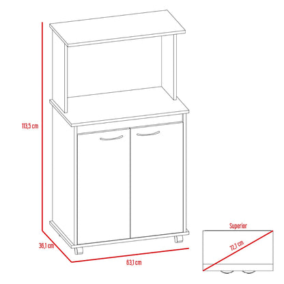 Mueble De Cocina Kitchen 36 - Blanco / Wengue