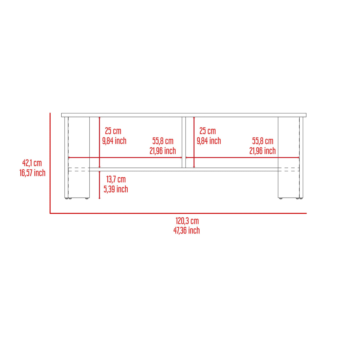 Rack Tv, Bardolino Y Blanco, Con Capacidad Para Televisor De 50 Pulgadas - vista 6