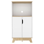 Mueble de Microondas Bajo BI Color, Blanco Duna, con cuatro puertas batientes y espacio para horno microondas - vista 6