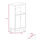 Mueble de Microondas Bajo BI Color, Blanco Duna, con cuatro puertas batientes y espacio para horno microondas - vista 7
