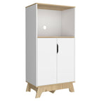 Mueble de Microondas Bajo BI Color, Blanco Duna, con cuatro puertas batientes y espacio para horno microondas - vista 5