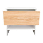 Velador Light, Fresno Europeo y Blanco, con superficie para objetos decorativos - vista 8