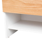 Velador Light, Fresno Europeo y Blanco, con superficie para objetos decorativos - vista 11