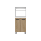 Mueble Microondas Sedona, Blanco Mqz y Fresno Europeo - vista 3