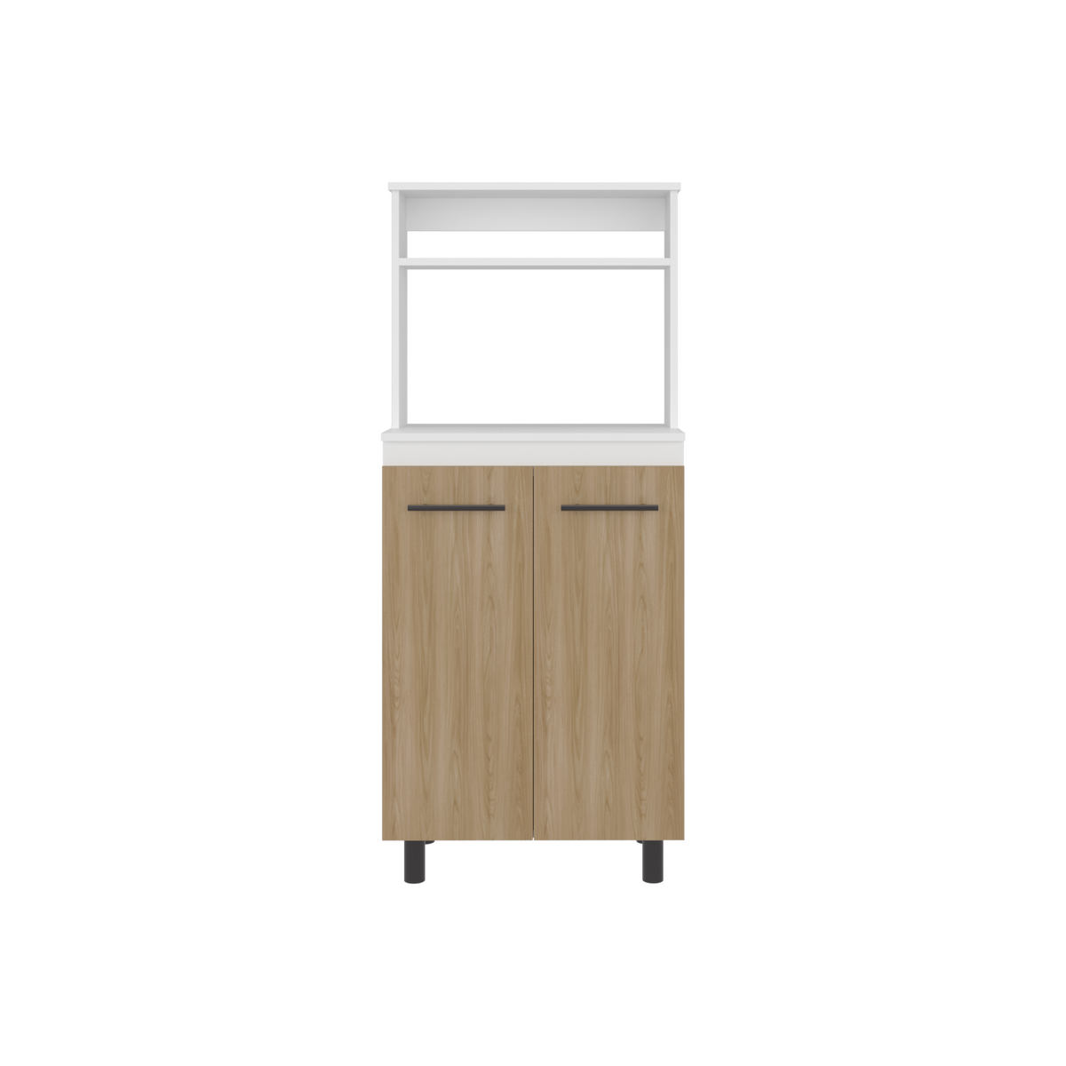 Mueble Microondas Sedona, Blanco Mqz y Fresno Europeo - vista 3