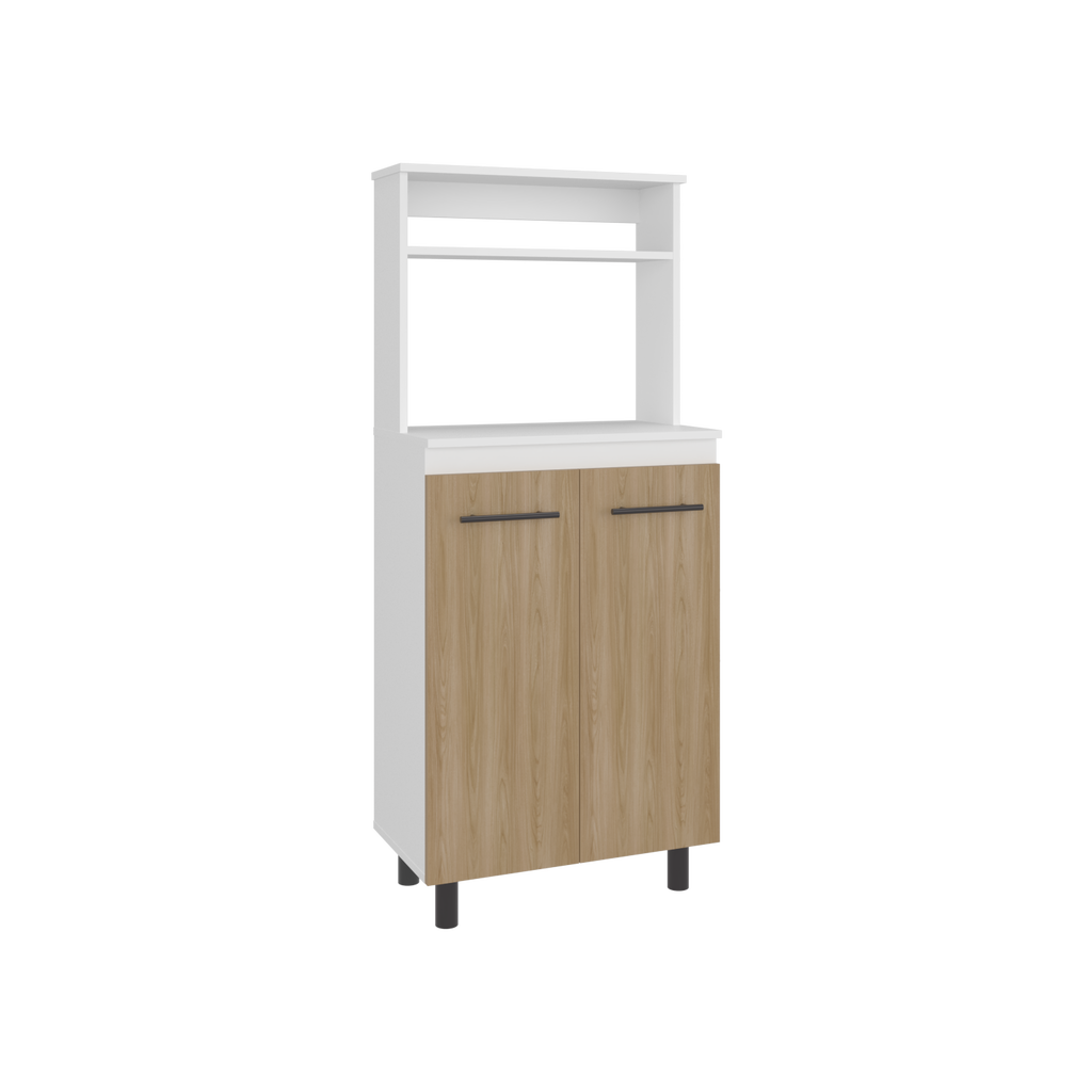 Mueble Microondas Sedona, Blanco Mqz y Fresno Europeo - vista 4