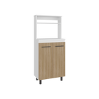 Mueble Microondas Sedona, Blanco Mqz y Fresno Europeo - vista 4