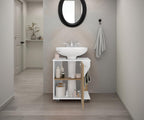 Mueble Para Lavamanos Phillips Una Puerta,  Blanco Y Fresno - vista 2