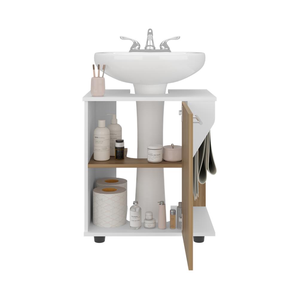 Mueble Para Lavamanos Phillips Una Puerta,  Blanco Y Fresno - vista 5