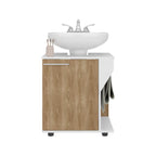 Mueble Para Lavamanos Phillips Una Puerta,  Blanco Y Fresno - vista 3