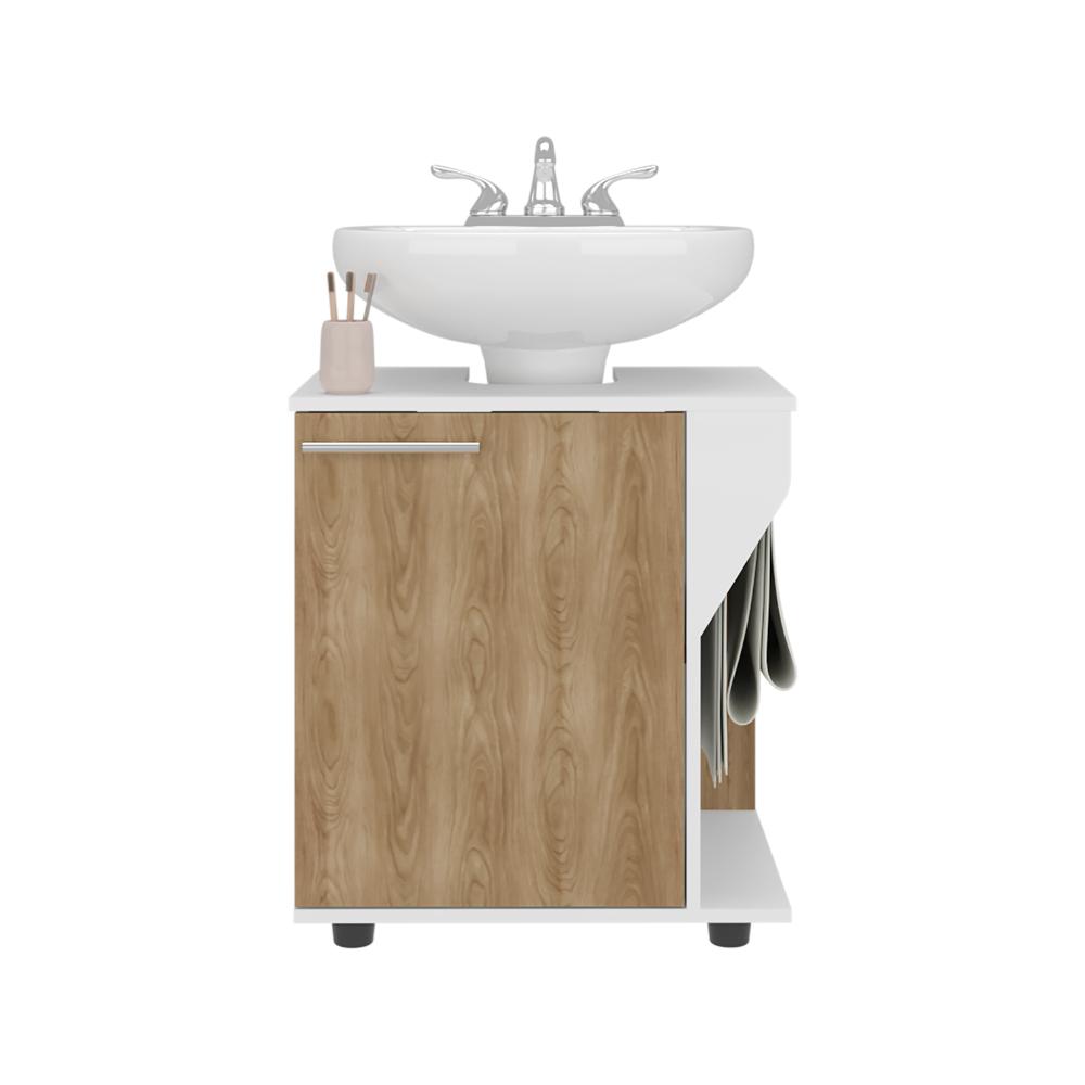Mueble Para Lavamanos Phillips Una Puerta,  Blanco Y Fresno - vista 3