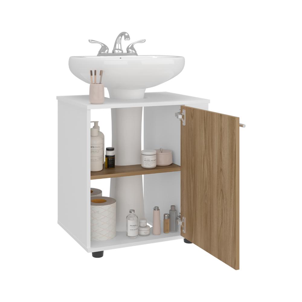 Mueble Para Lavamanos Phillips Una Puerta,  Blanco Y Fresno - vista 4
