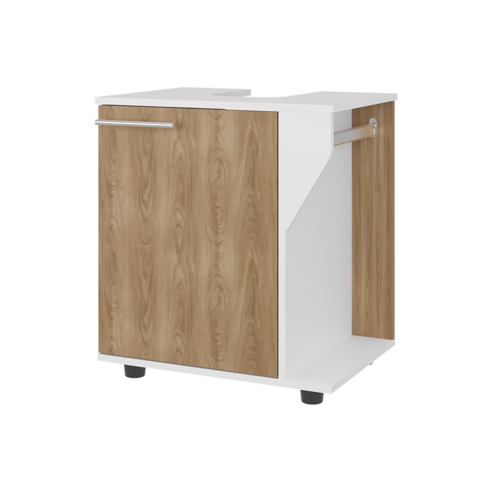 Mueble Para Lavamanos Phillips Una Puerta,  Blanco Y Fresno - vista 7