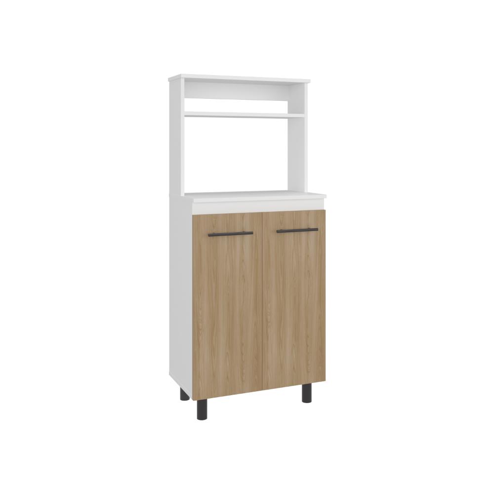 Mueble Microondas Sedona, Blanco Mqz y Fresno Europeo - vista 7