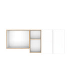 Gabinete Superior Corinto 150, Blanco y Macadamia, con dos puertas abatibles - vista 6