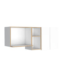 Gabinete Superior Corinto 150, Blanco y Macadamia, con dos puertas abatibles - vista 5