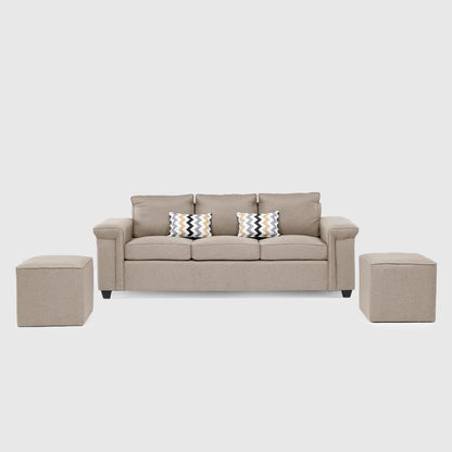 Mons Sofá 3C Sicilia + 2 Pouf