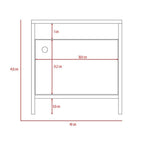 Mesa de Noche Tutto, Chocolate y Blanco, con Un Cajón Amplio Ideal Para Espacios Pequeños - vista 11