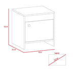 Mesa de Noche Tutto, Chocolate y Blanco, con Un Cajón Amplio Ideal Para Espacios Pequeños - vista 10