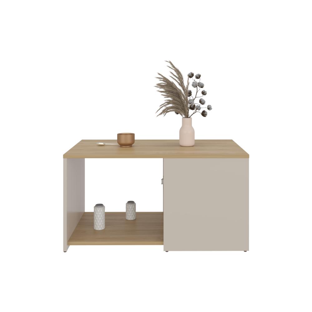 Mesa de Centro Ade, Capri y Fresno Europeo, con espacio para objetos decorativos - vista 3