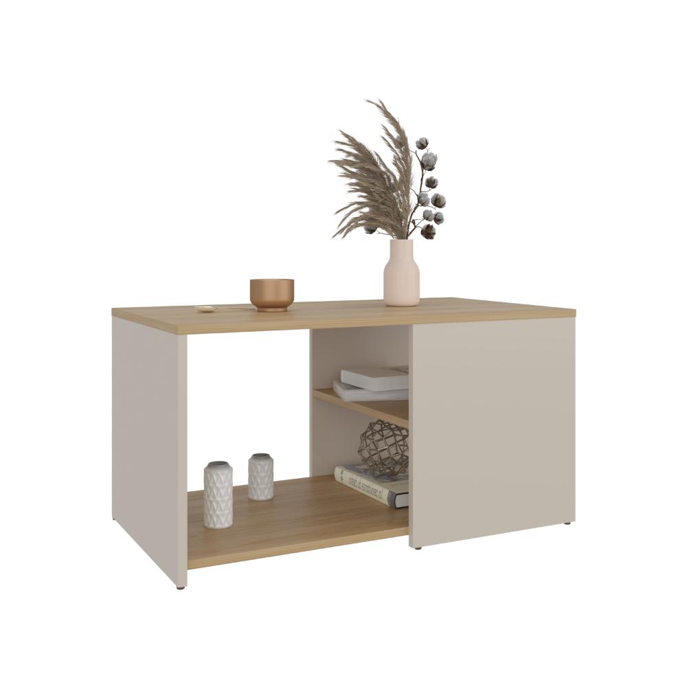 Mesa de Centro Ade, Capri y Fresno Europeo, con espacio para objetos decorativos - vista 2