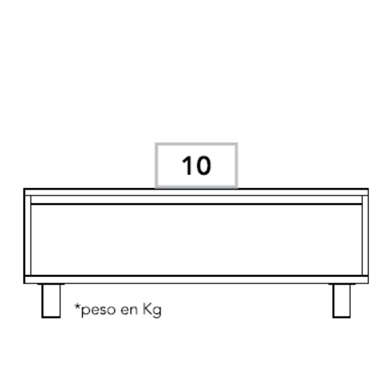 Mesa Funcional 5G,2, Rovere y Wengue, cajón interior y patas de madera - vista 13