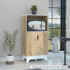 Mueble de Microondas Bajo BI Color, con dos puertas batientes y espacio para horno microondas - vista 4