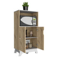 Mueble de Microondas Bajo BI Color, con dos puertas batientes y espacio para horno microondas - vista 1