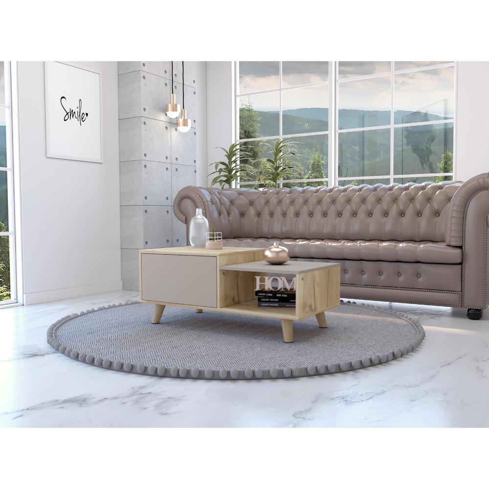 Mesa de Centro Trueno, Café Claro y Cocoa, con Amplio Espacio Ideal Para Ubicar Decoraciones - vista 7