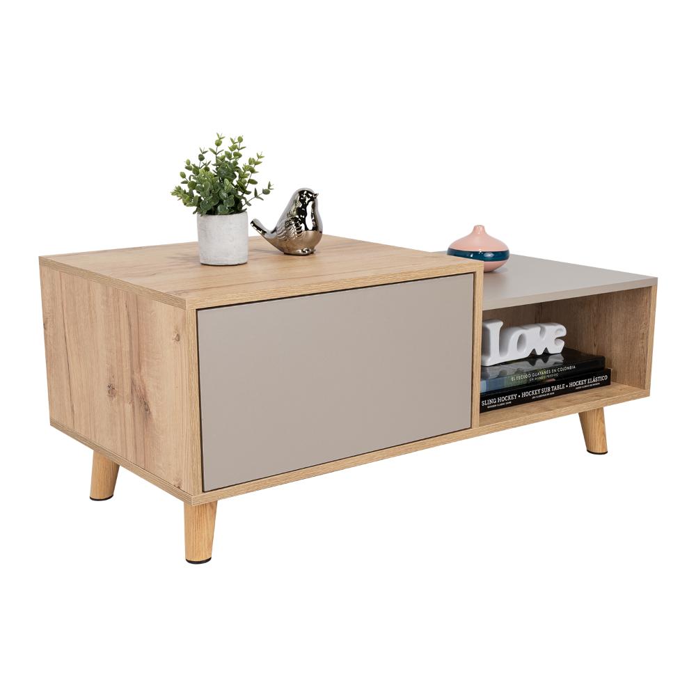 Mesa de Centro Trueno, Café Claro y Cocoa, con Amplio Espacio Ideal Para Ubicar Decoraciones - vista 1