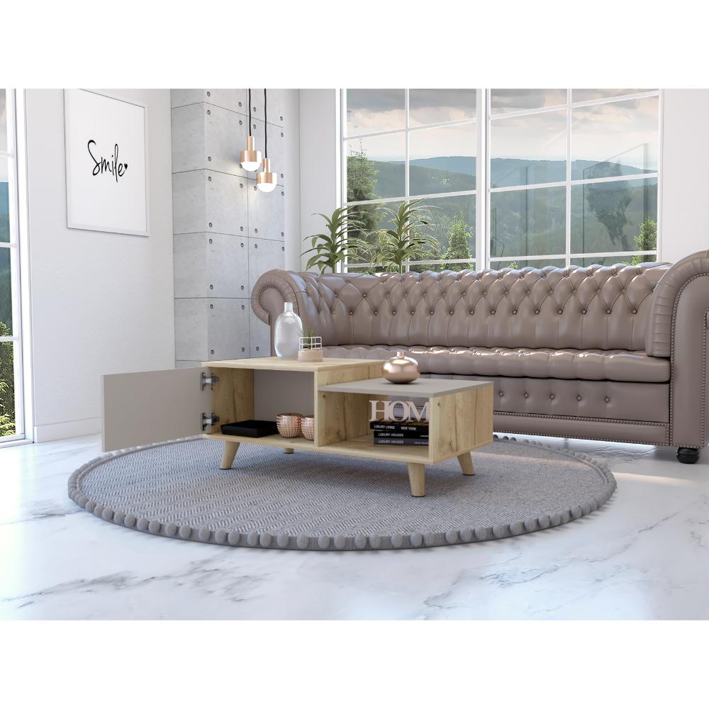 Mesa de Centro Trueno, Café Claro y Cocoa, con Amplio Espacio Ideal Para Ubicar Decoraciones - vista 8