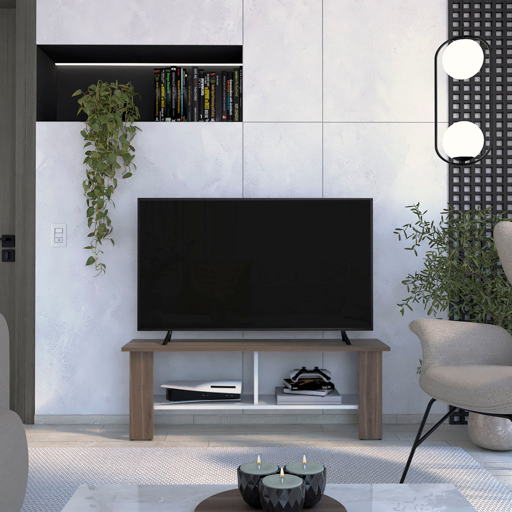 Rack Tv, Milan Y Blanco, Con Capacidad Para Televisor De 50 Pulgadas - vista 2