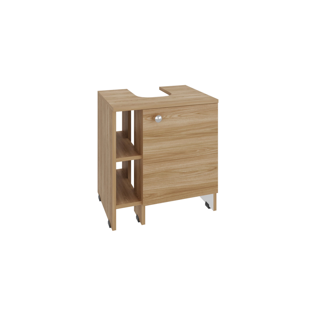 Mueble Basic Para Baño Una Puerta, Color Fresno Y Blanco - vista 7