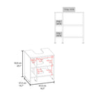 Mueble Basic Para Baño Una Puerta, Color Fresno Y Blanco - vista 8