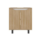 Mueble Para Lavamanos Marlo Dos Puertas, Fresno Y Blanco - vista 6