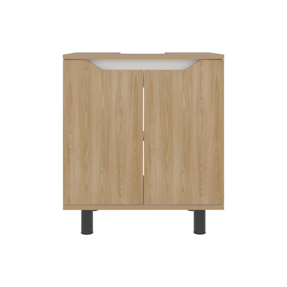 Mueble Para Lavamanos Marlo Dos Puertas, Fresno Y Blanco - vista 6