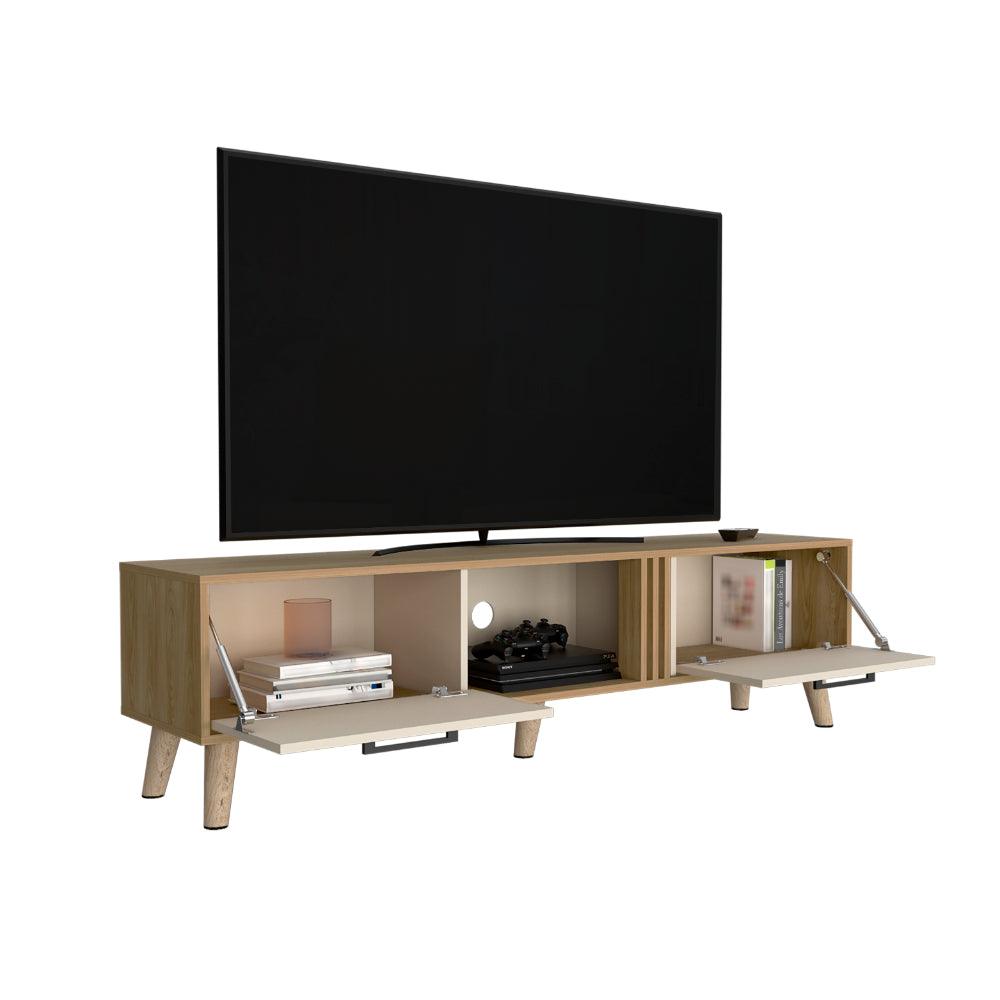 Rack Tv 65" Vance Dos Puertas, Color Fresno Y Capri - vista 3